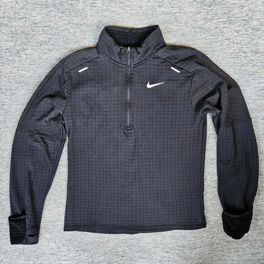 Nike Sphere Element Running Therma Fit Waffle 1/4 Zip Pullover Mens Small DM1171